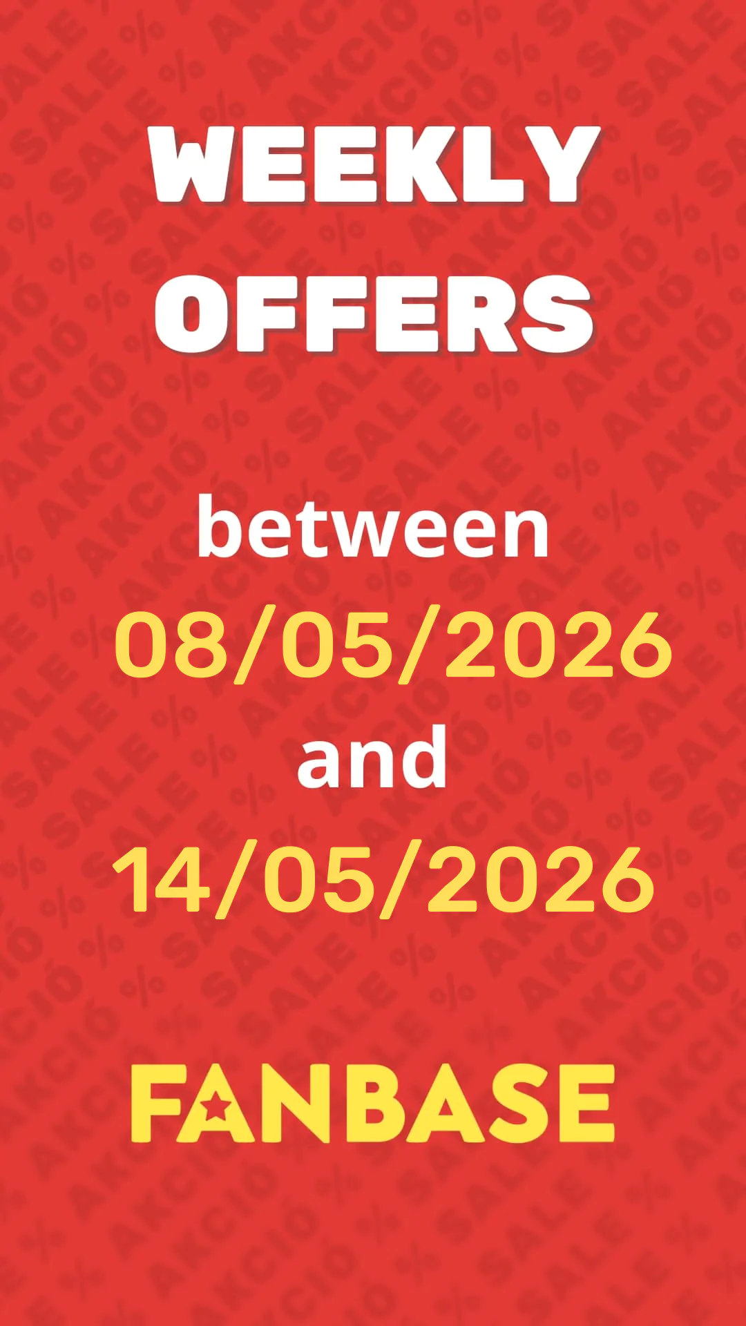 Weekly Offers betweeen 08/05 and 14/05