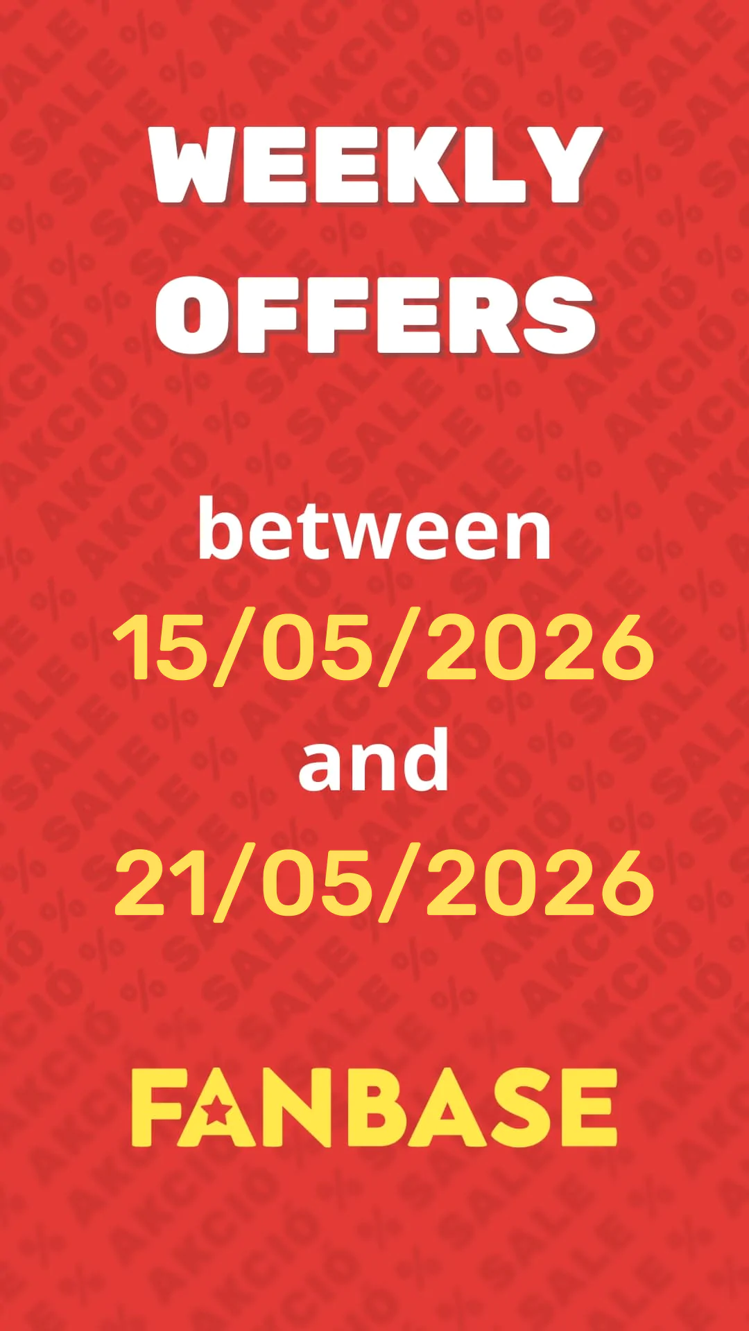 Weekly Offers betweeen 15/05 and 21/05