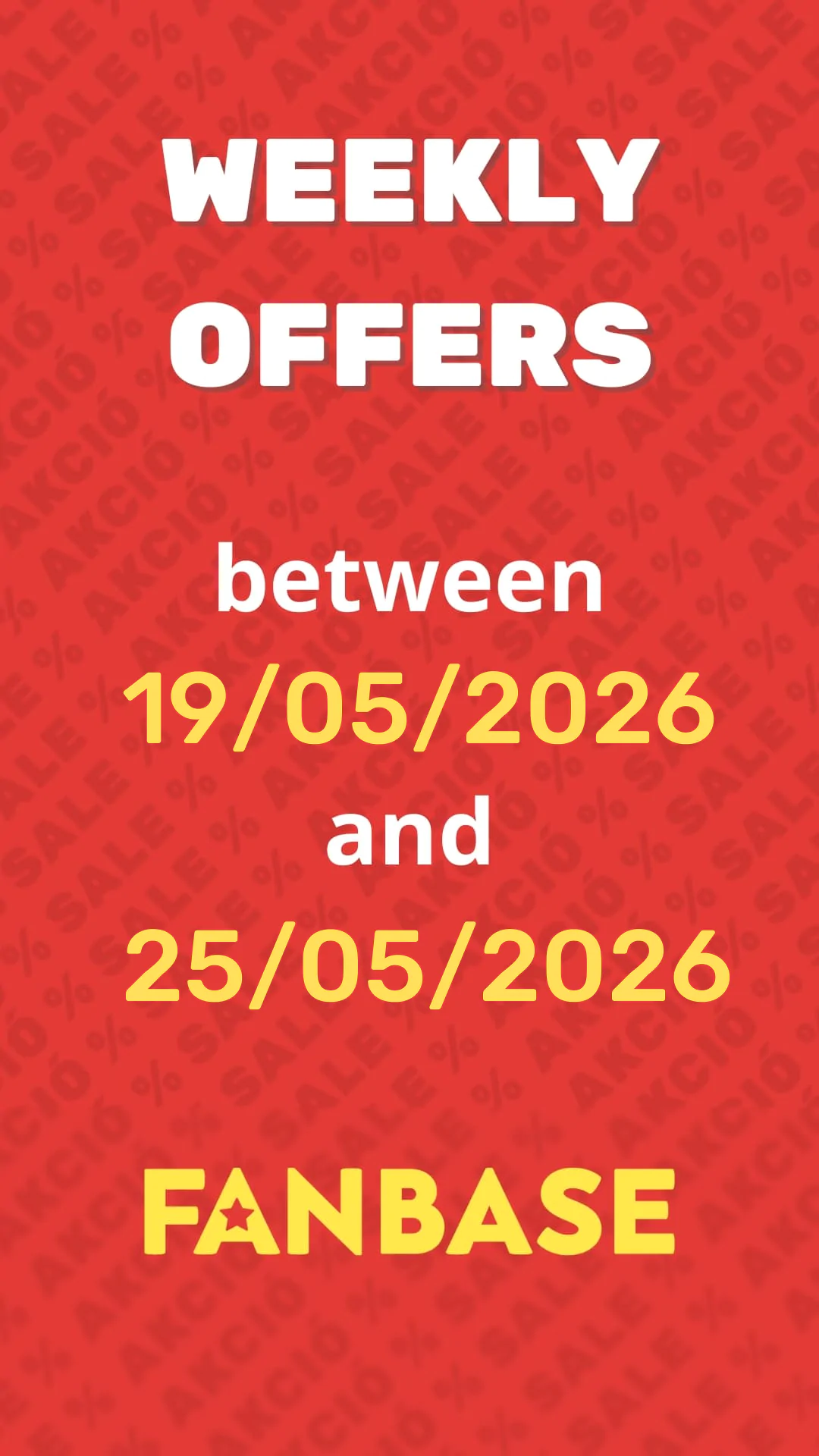 Weekly Offers betweeen 19/05 and 25/05