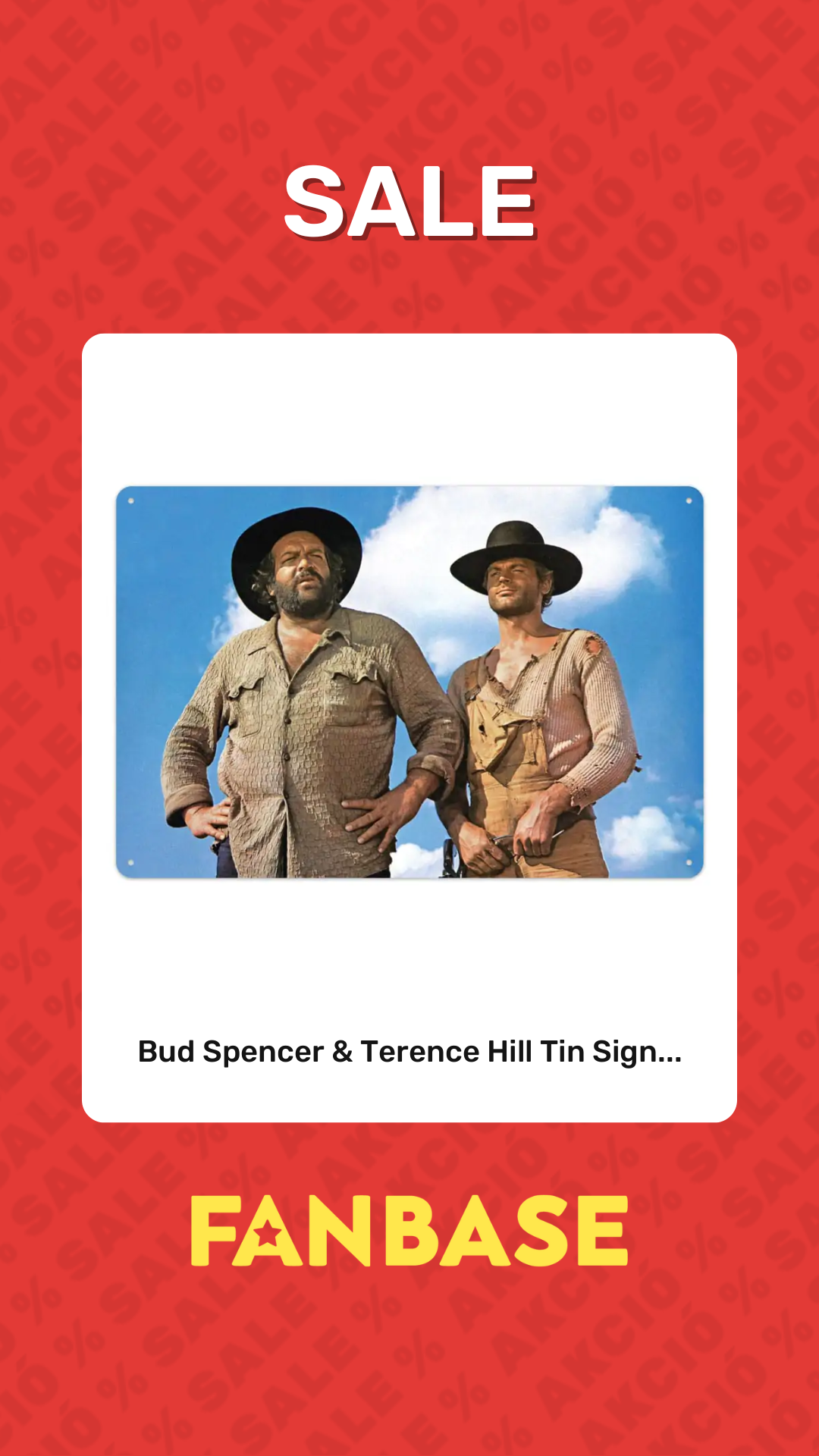 Sale: Bud Spencer & Terence Hill Tin Sign...