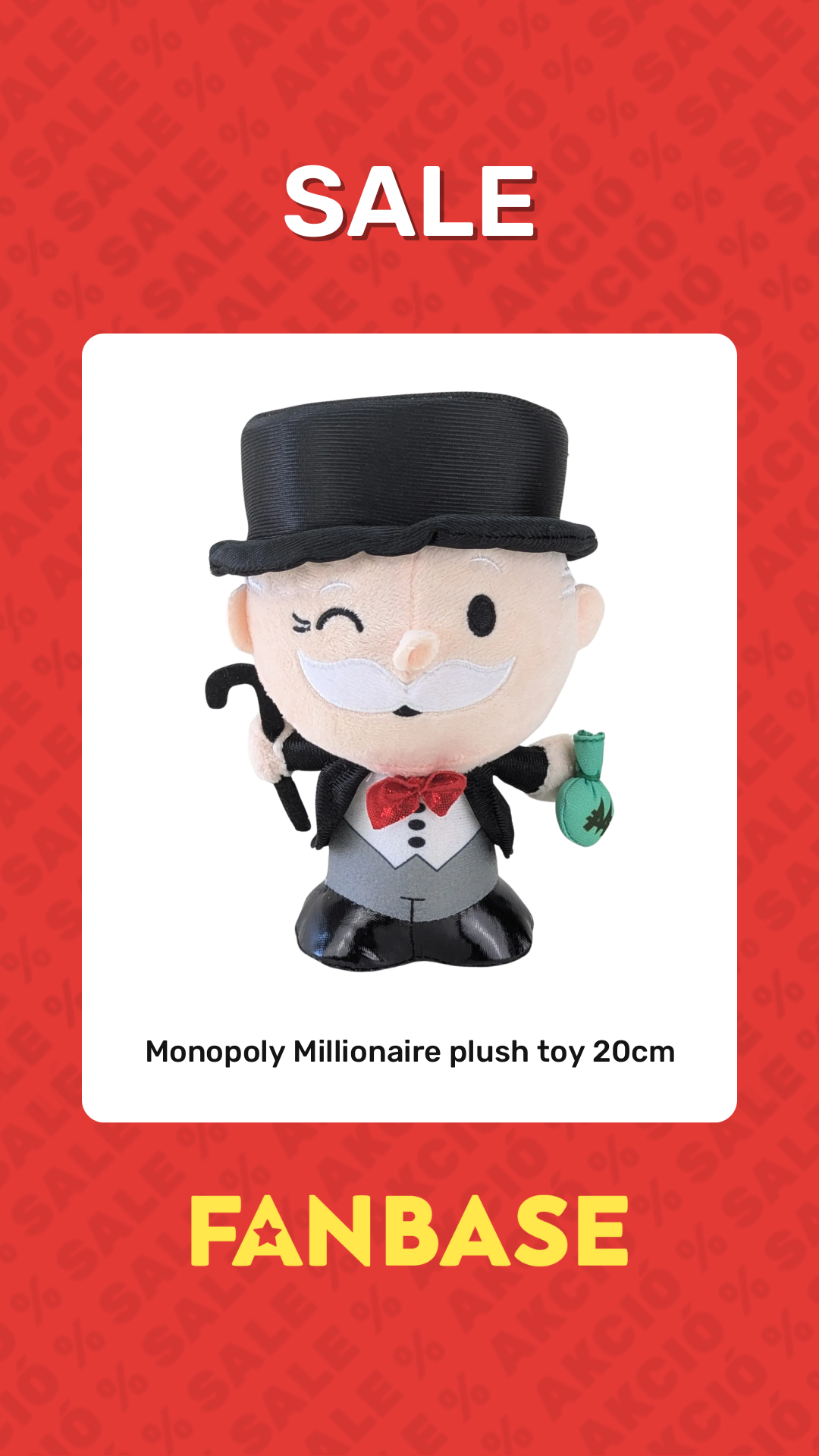 Sale: Monopoly Millionaire plush toy 20cm