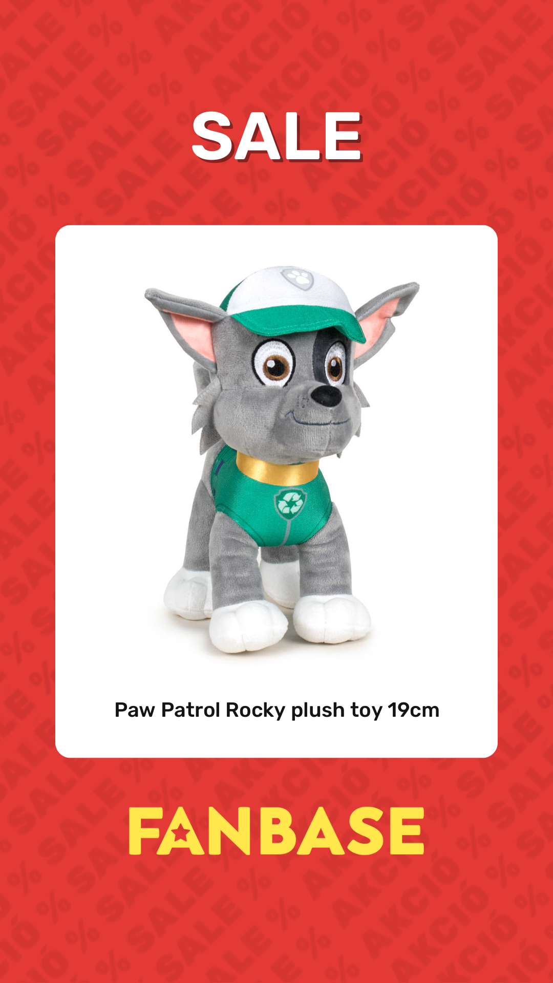 Sale: Paw Patrol Rocky plush toy 19cm