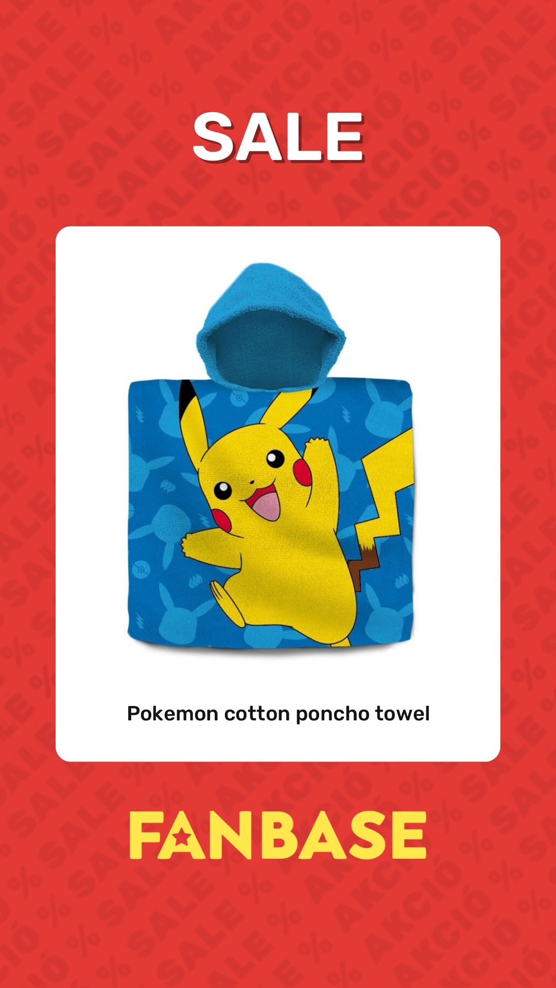 Sale: Pokemon cotton poncho towel