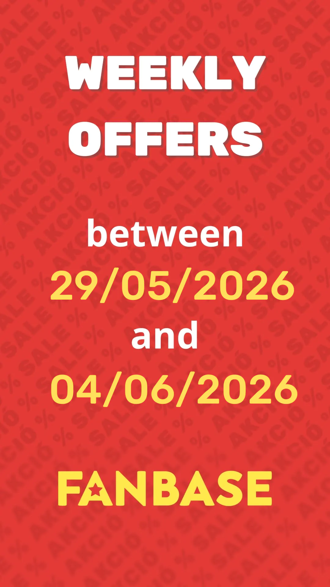 Weekly Offers betweeen 29/05 and 04/06