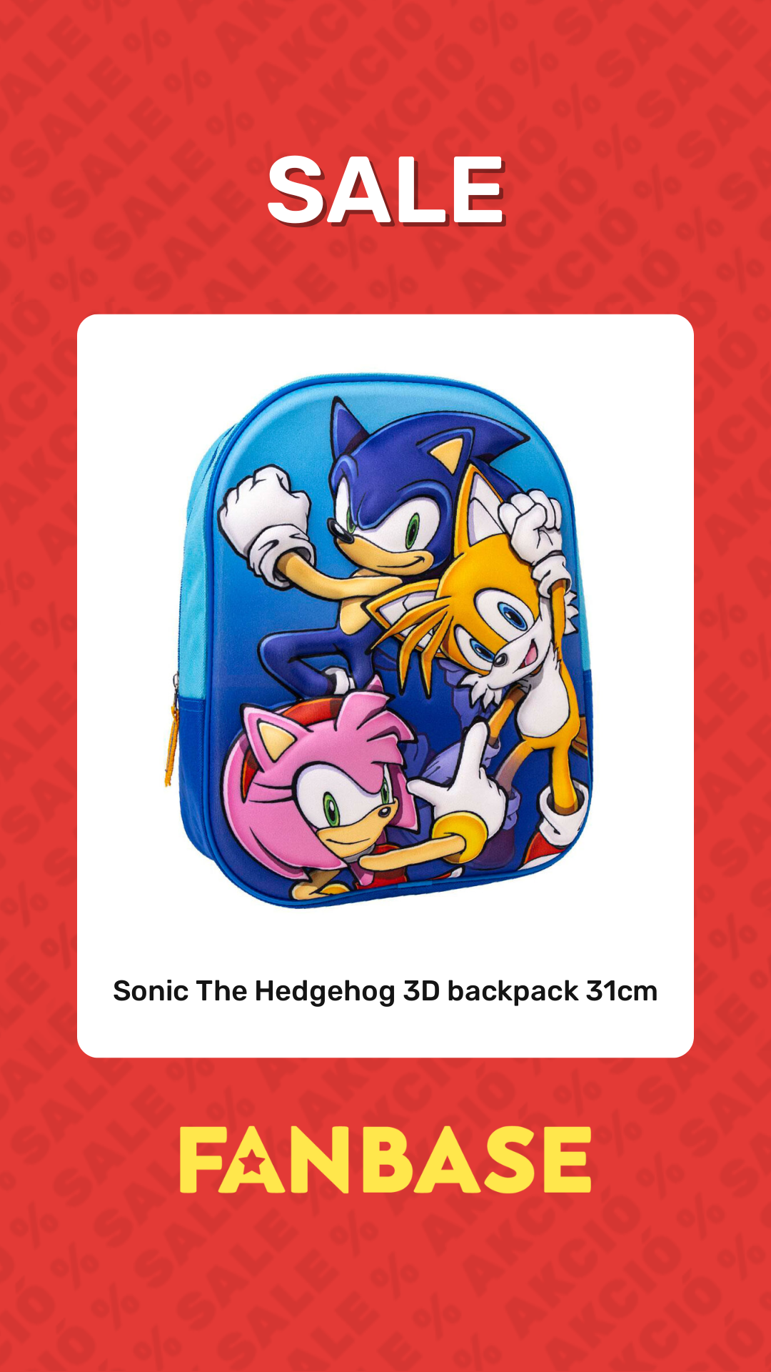 Sale: Sonic The Hedgehog 3D backpack 31cm