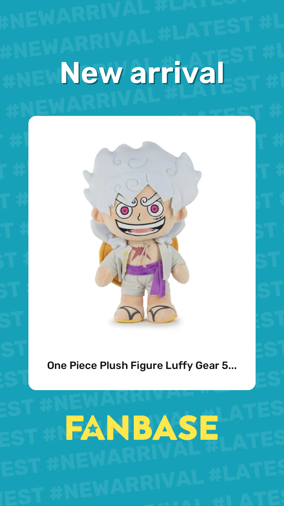 New arrival: One Piece Plush Figure Luffy Gear 5...