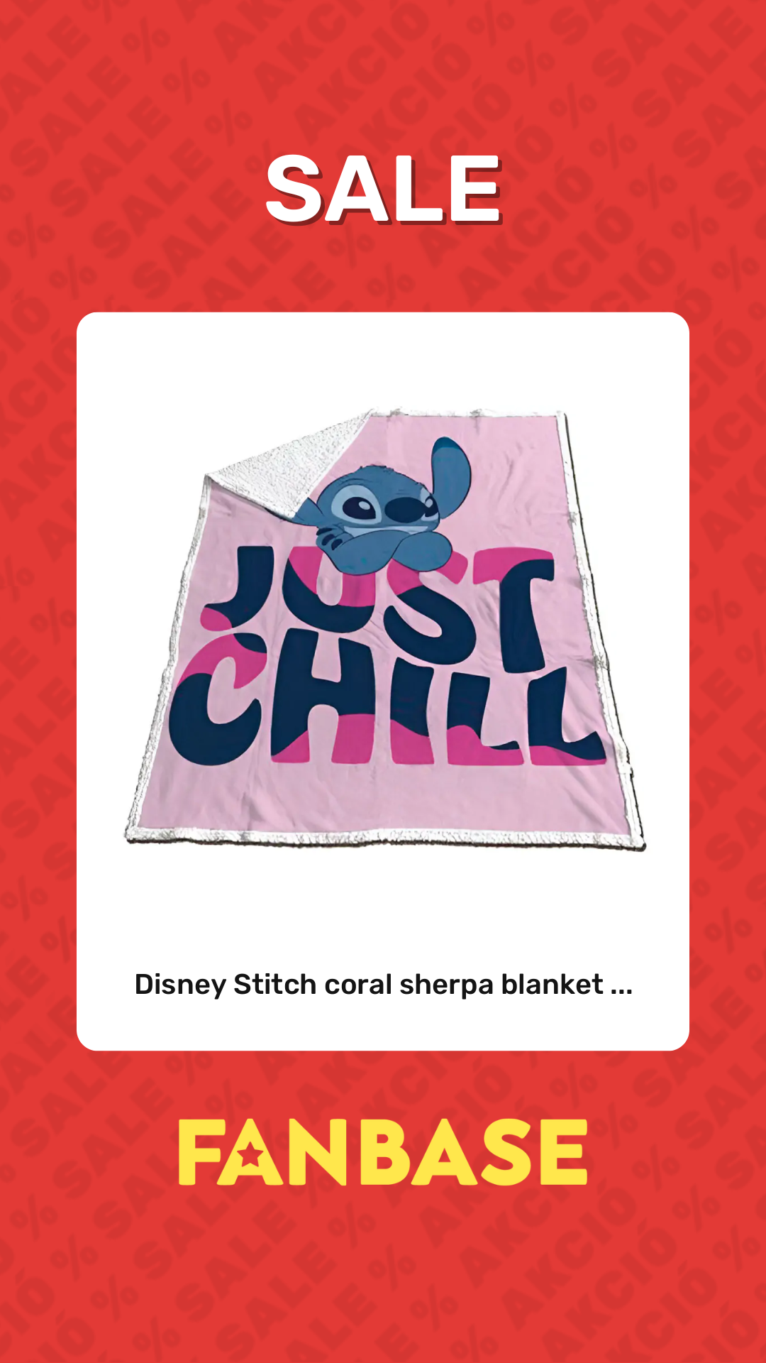 Sale: Disney Stitch coral sherpa blanket ...