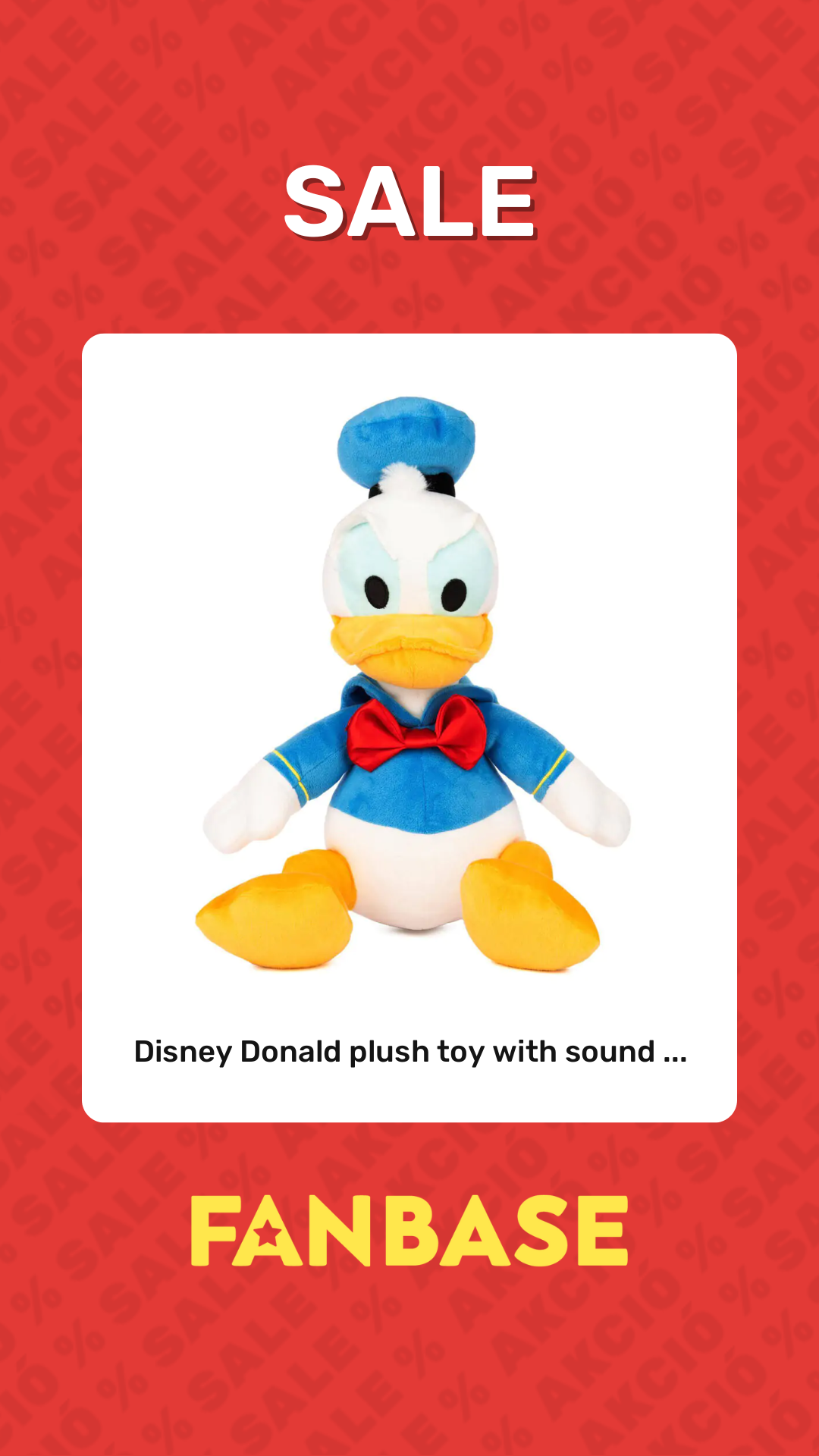 Sale: Disney Donald plush toy with sound ...