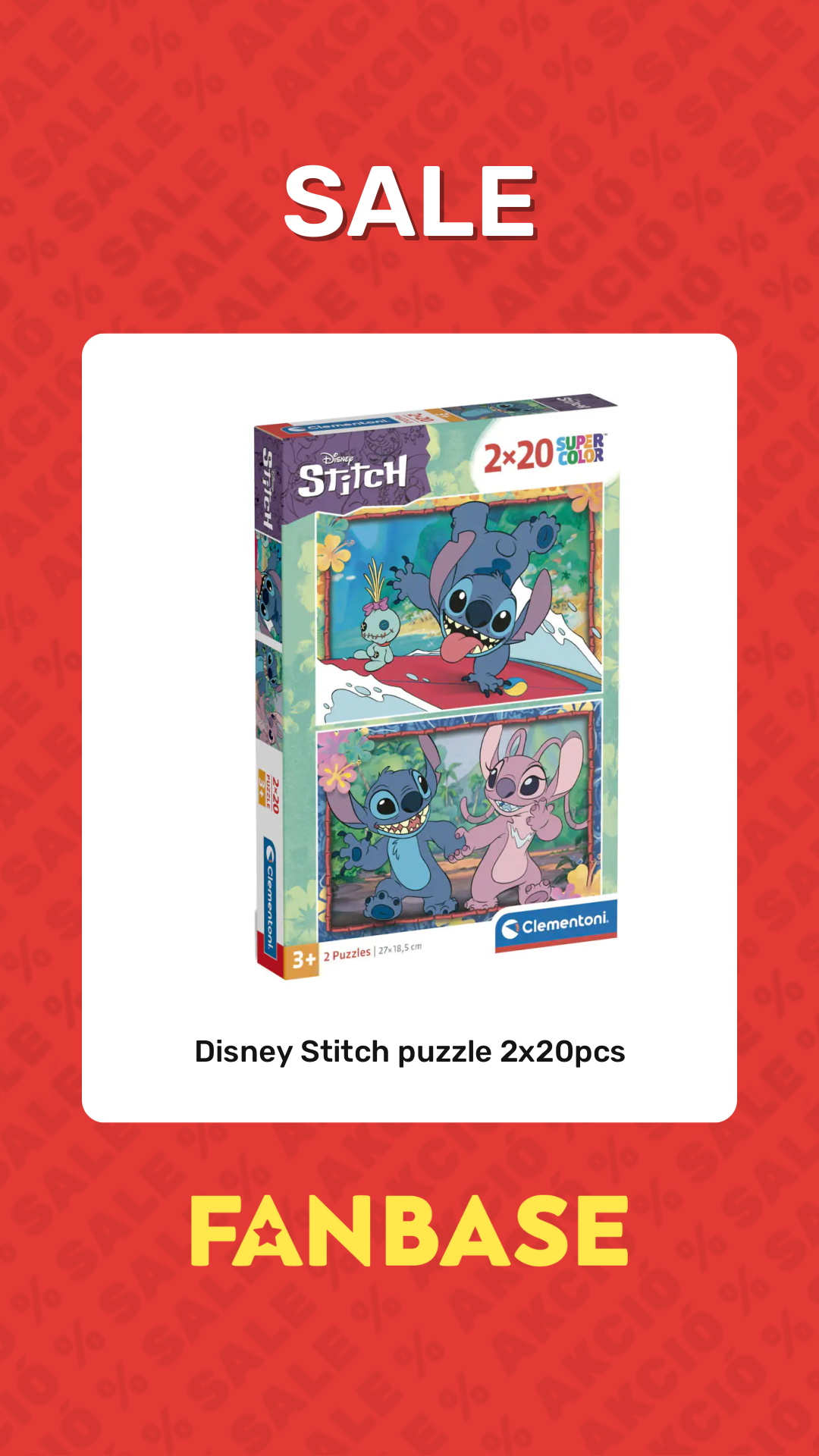Sale: Disney Stitch puzzle 2x20pcs
