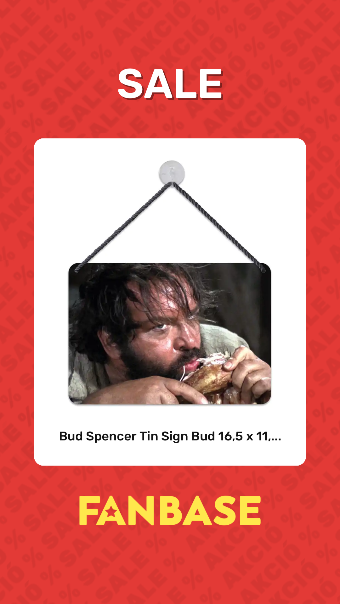 Sale: Bud Spencer Tin Sign Bud 16,5 x 11,...