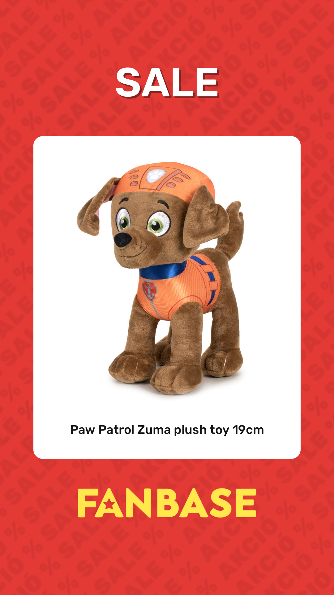 Sale: Paw Patrol Zuma plush toy 19cm