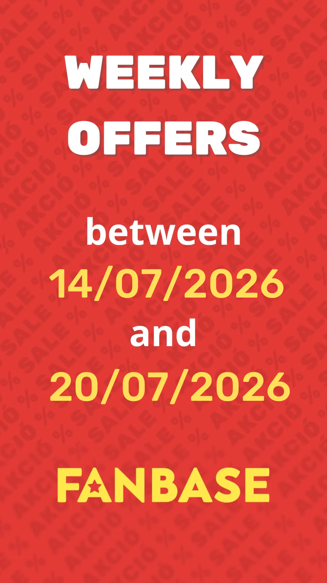 Weekly Offers betweeen 14/07 and 20/07