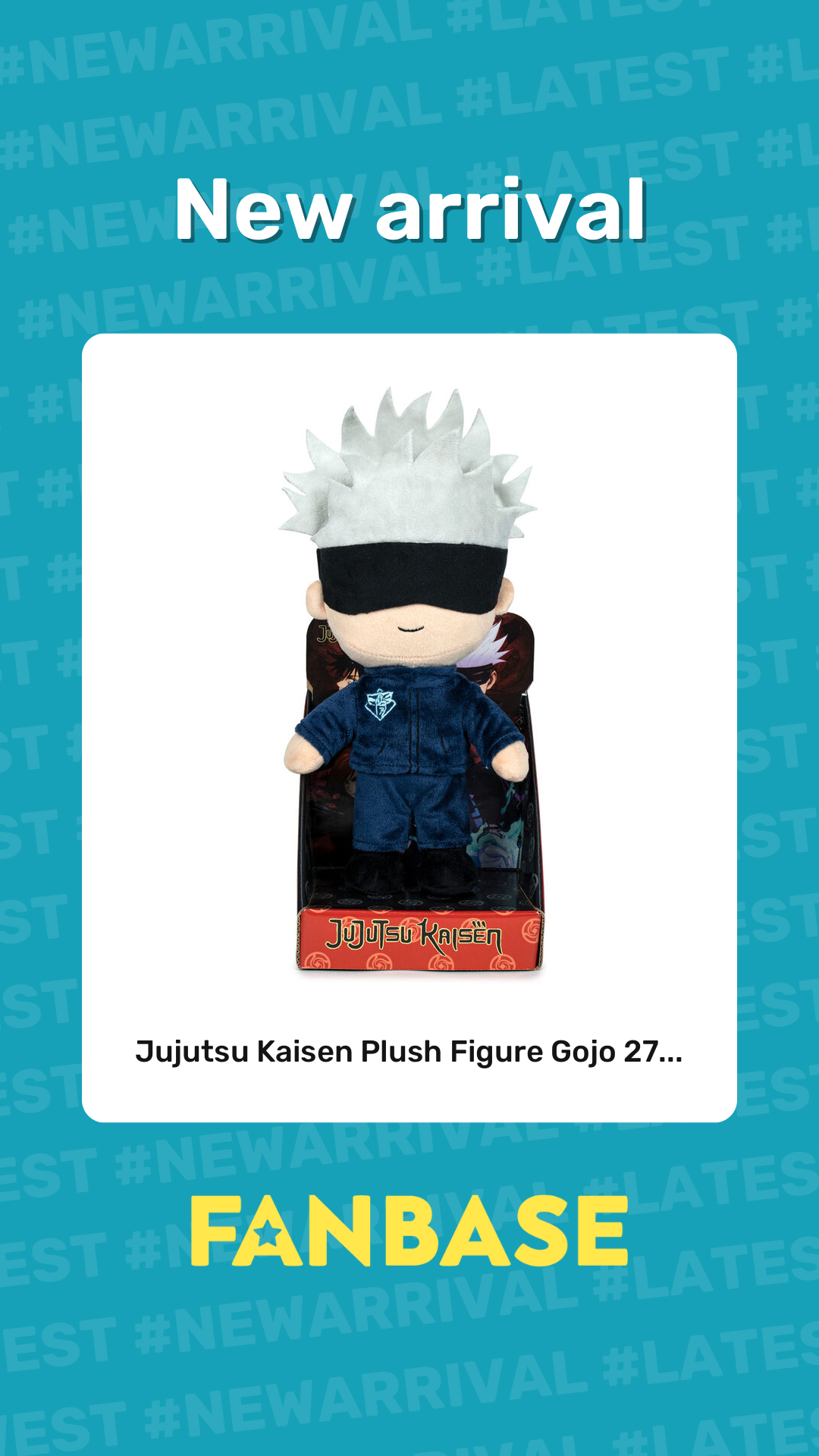 New arrival: Jujutsu Kaisen Plush Figure Gojo 27...