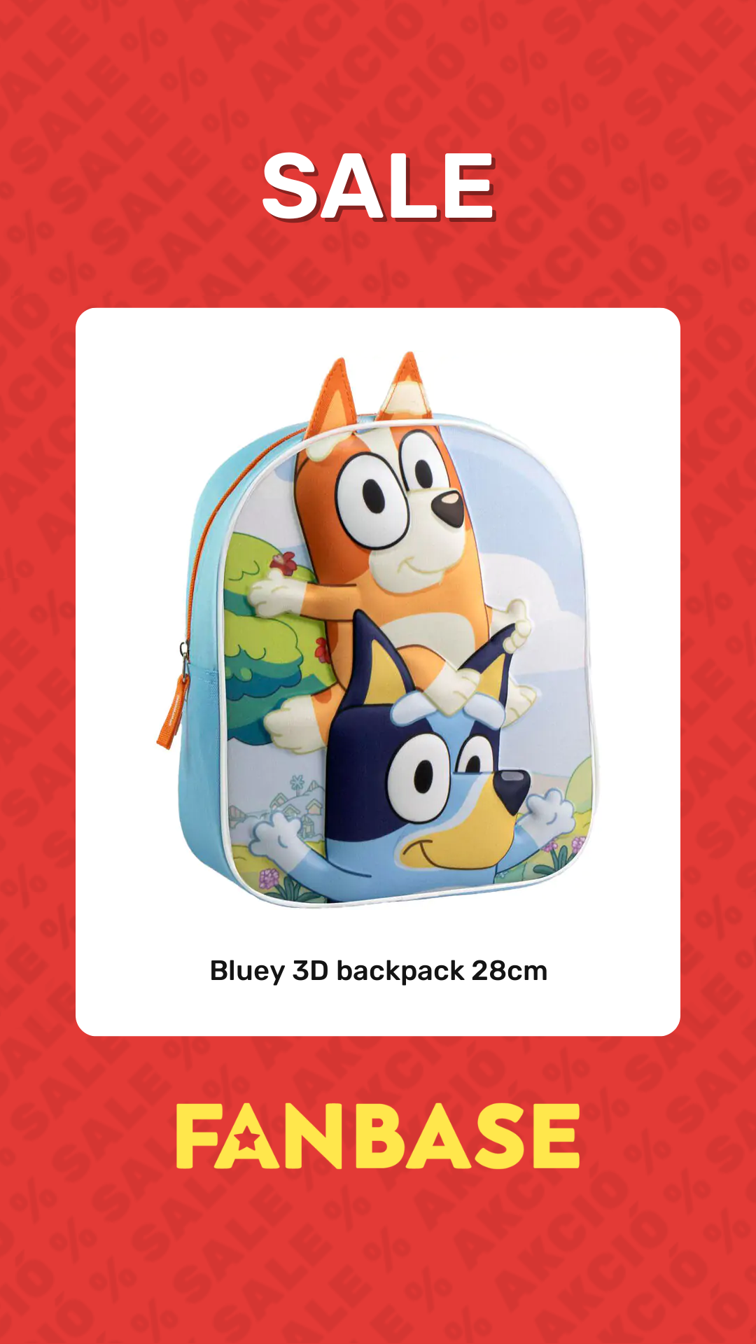 Sale: Bluey 3D backpack 28cm