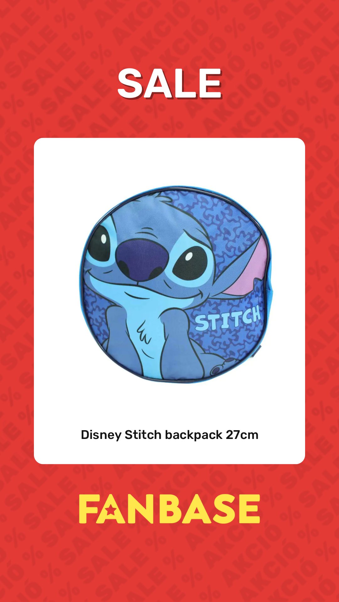 Sale: Disney Stitch backpack 27cm