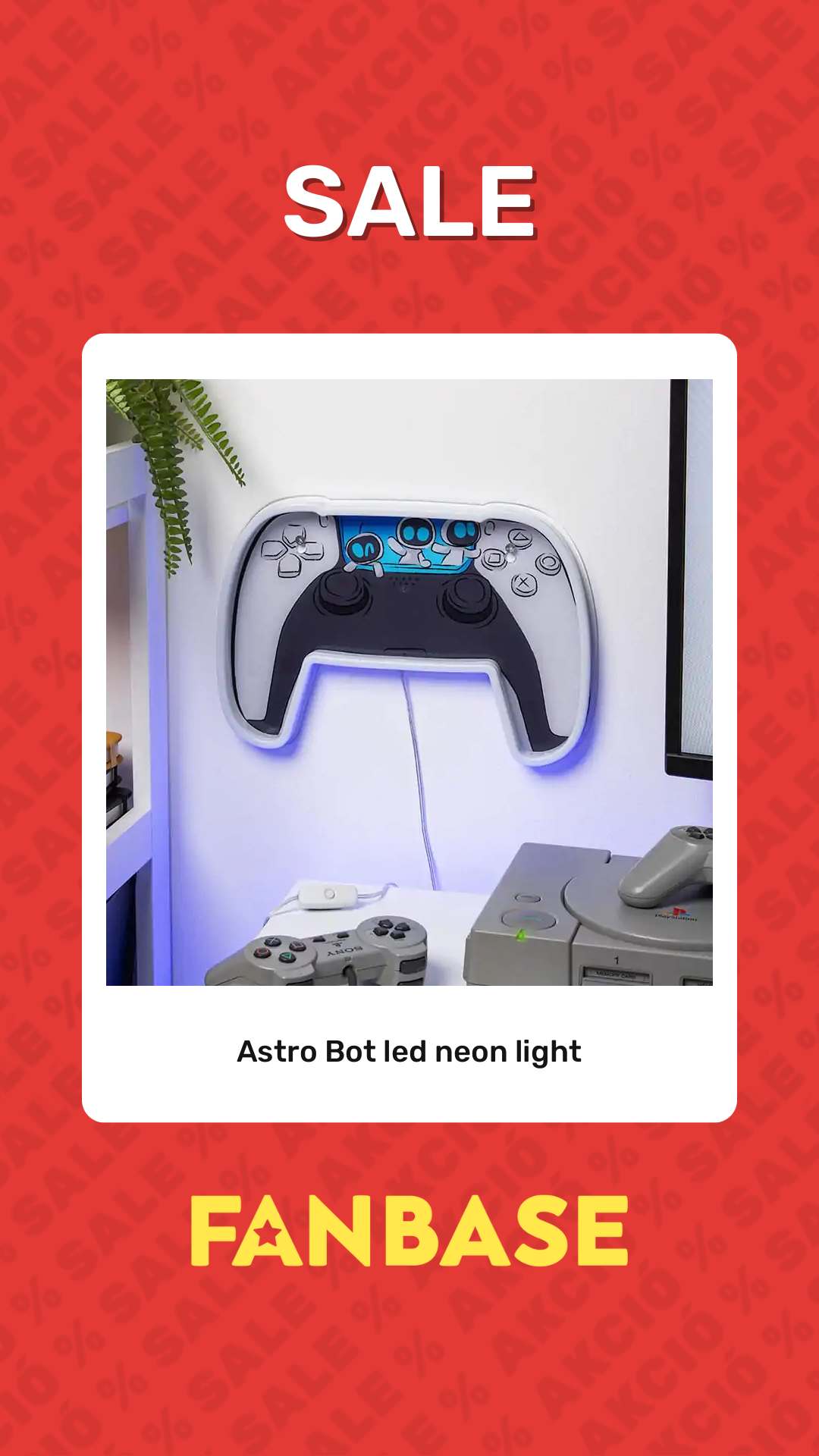 Sale: Astro Bot led neon light