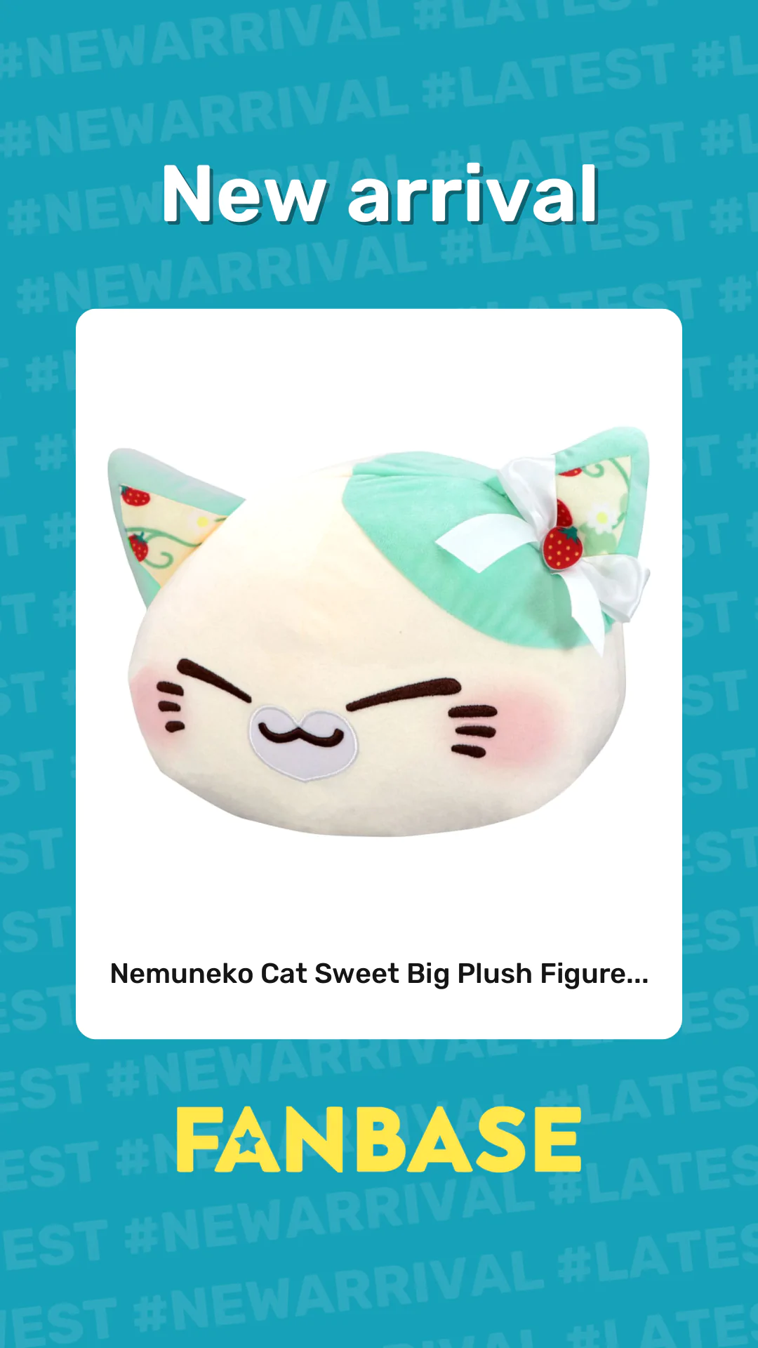 New arrival: Nemuneko Cat Sweet Big Plush Figure...