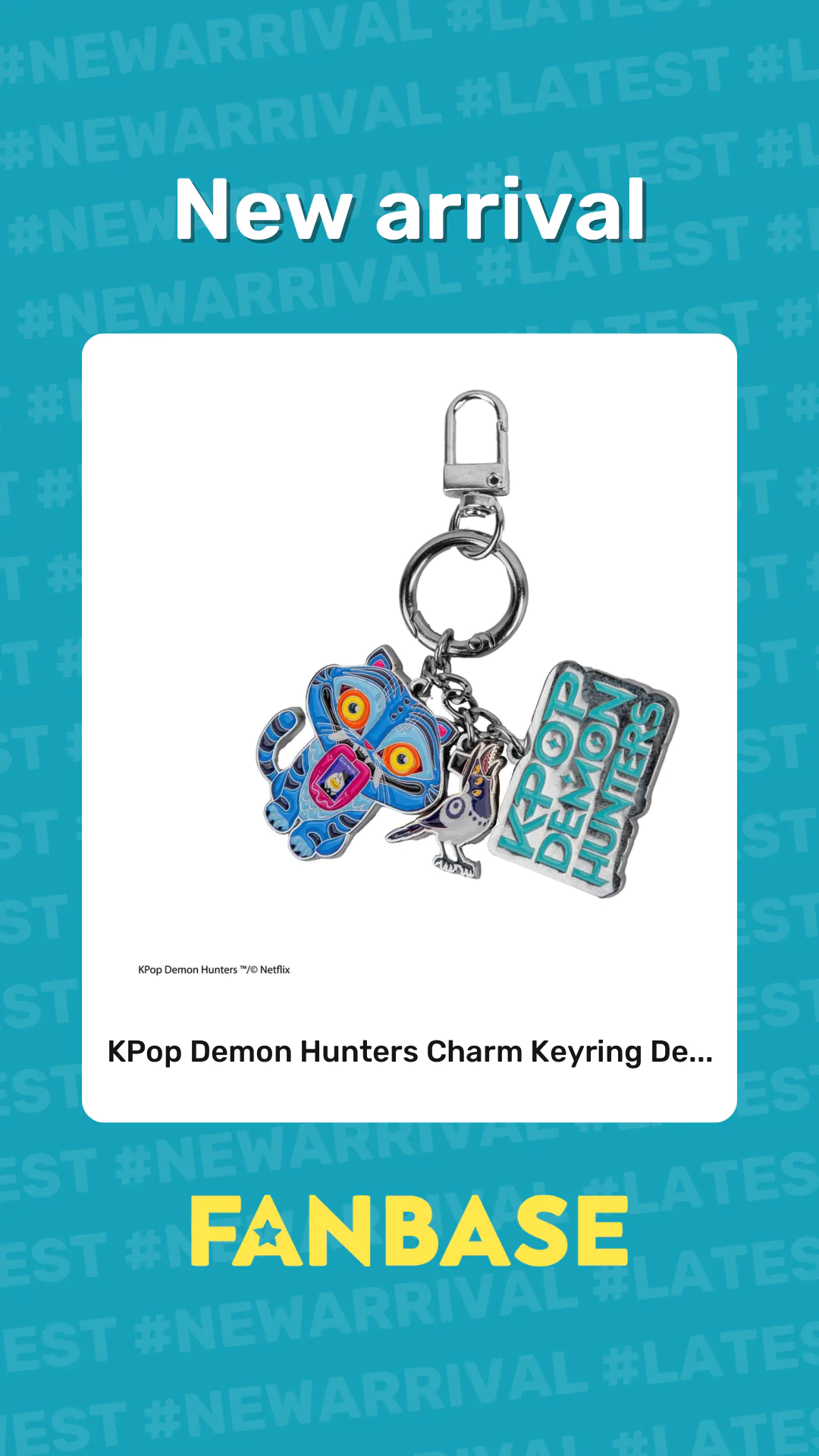 New arrival: KPop Demon Hunters Charm Keyring De...