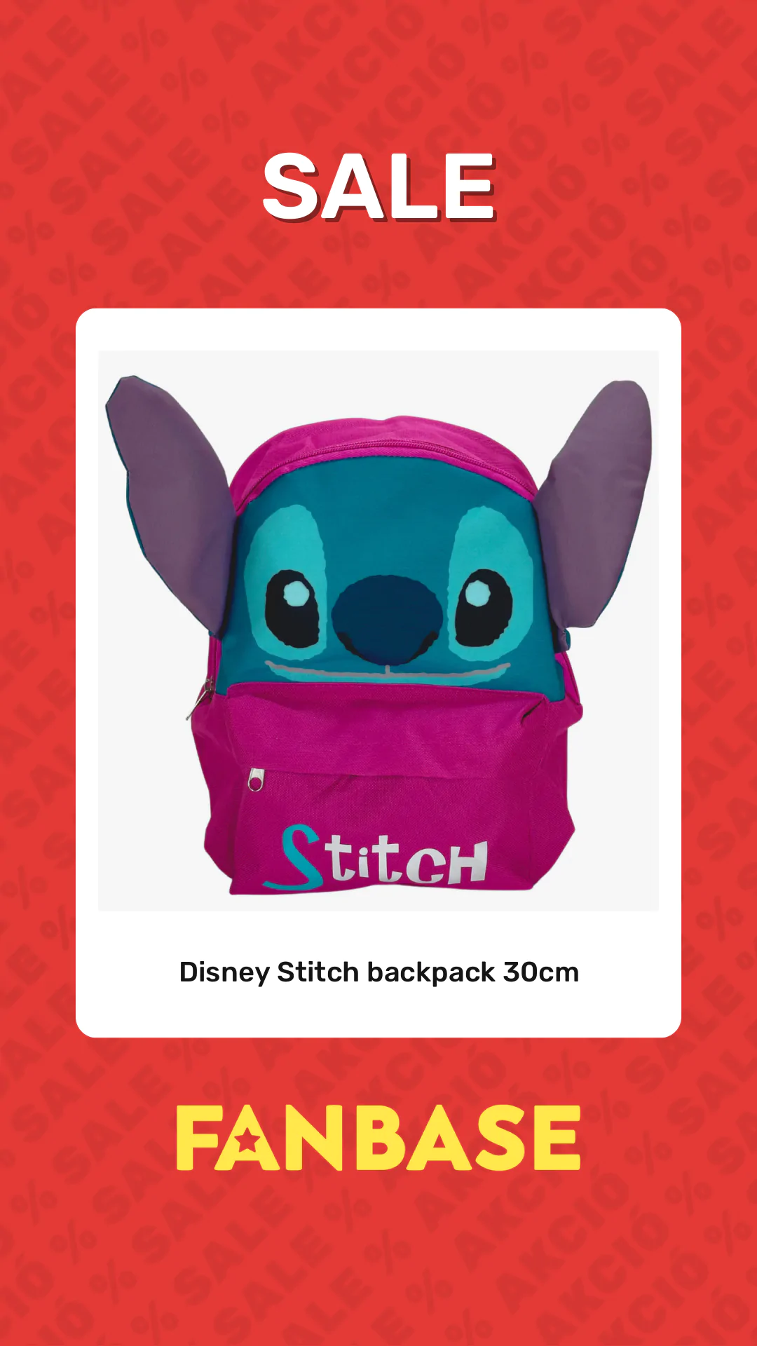 Sale: Disney Stitch backpack 30cm