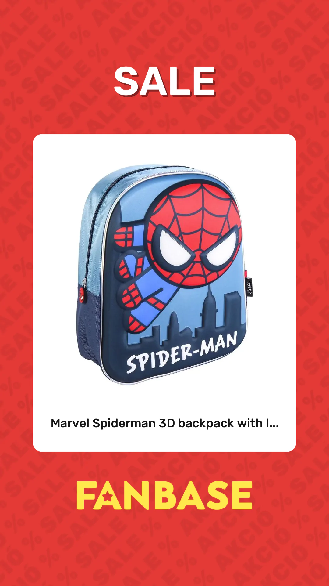 Sale: Marvel Spiderman 3D backpack with l...