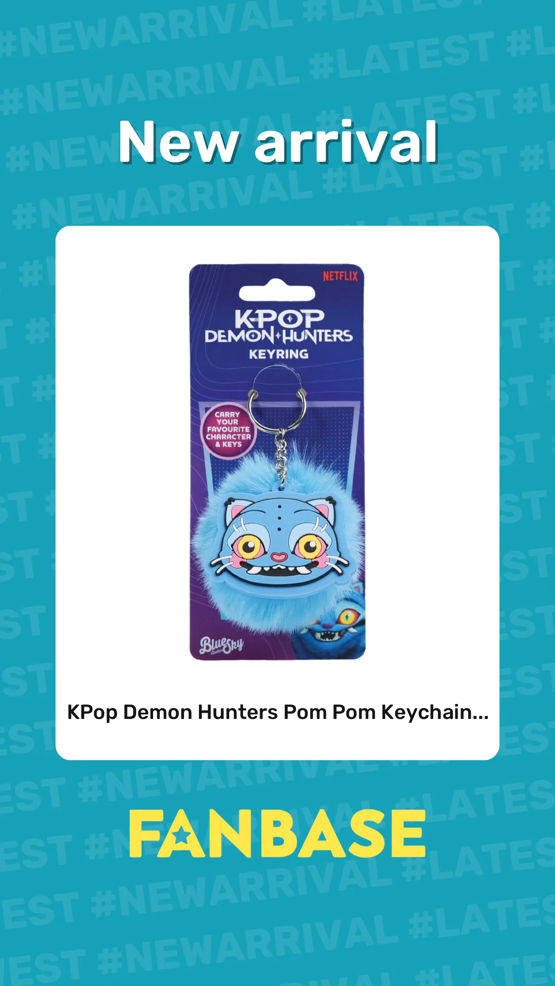 New arrival: KPop Demon Hunters Pom Pom Keychain...