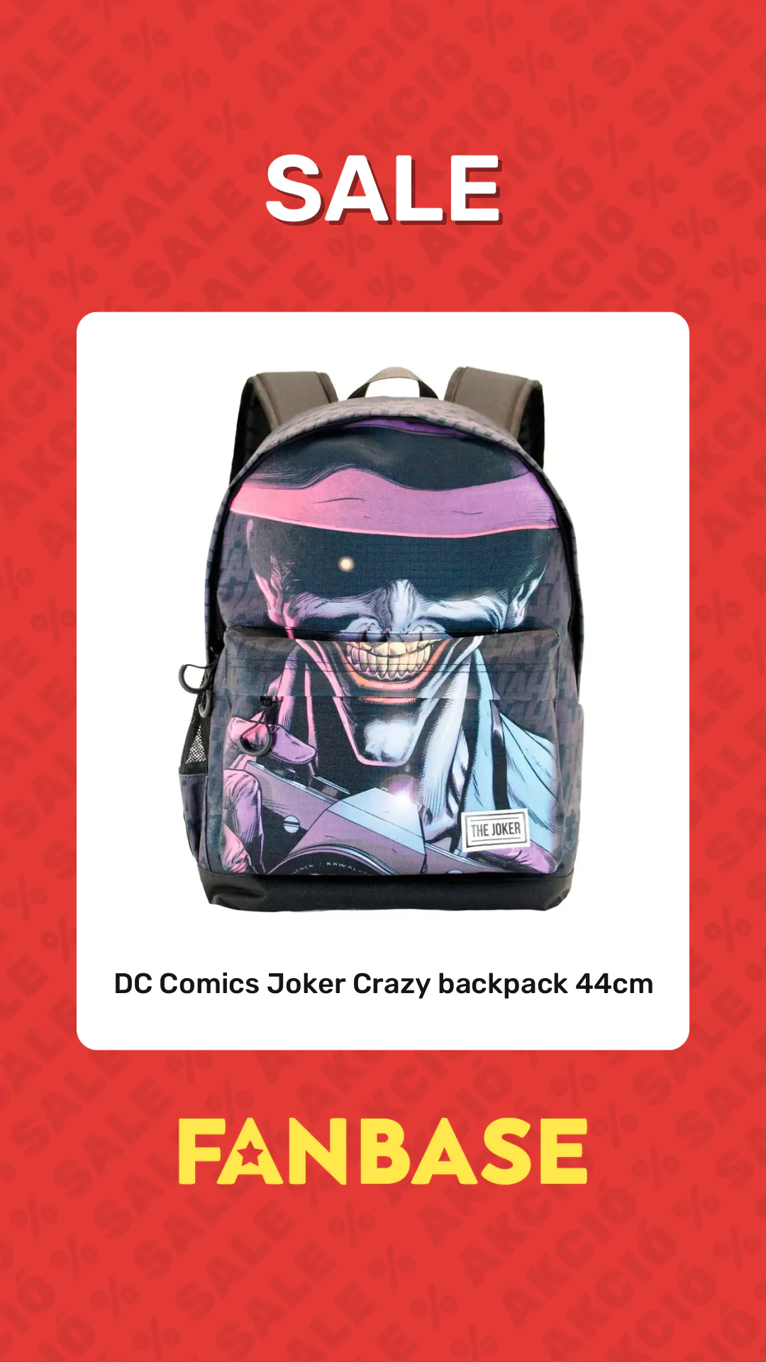 Sale: DC Comics Joker Crazy backpack 44cm