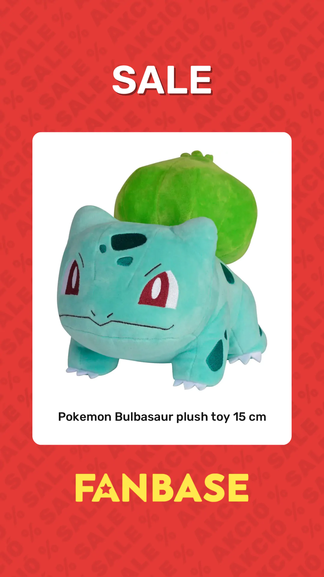 Sale: Pokemon Bulbasaur plush toy 15 cm