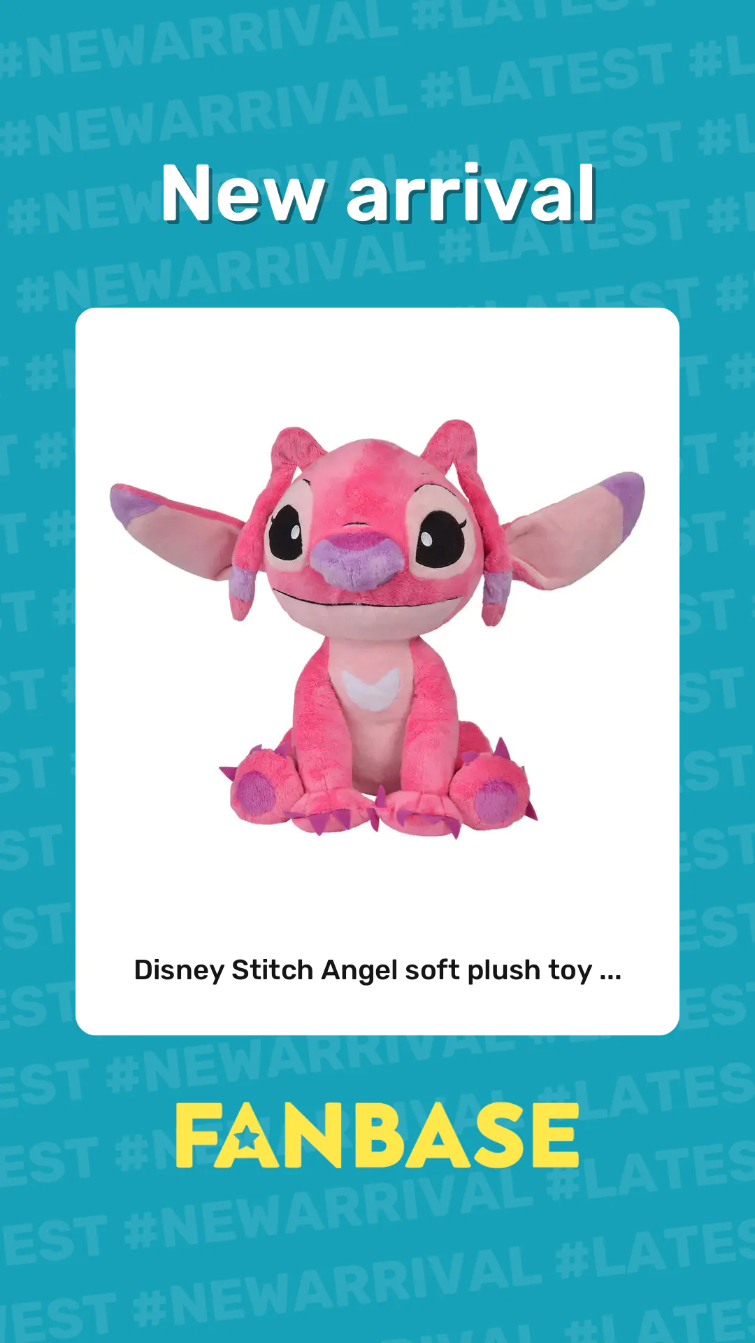 New arrival: Disney Stitch Angel soft plush toy ...