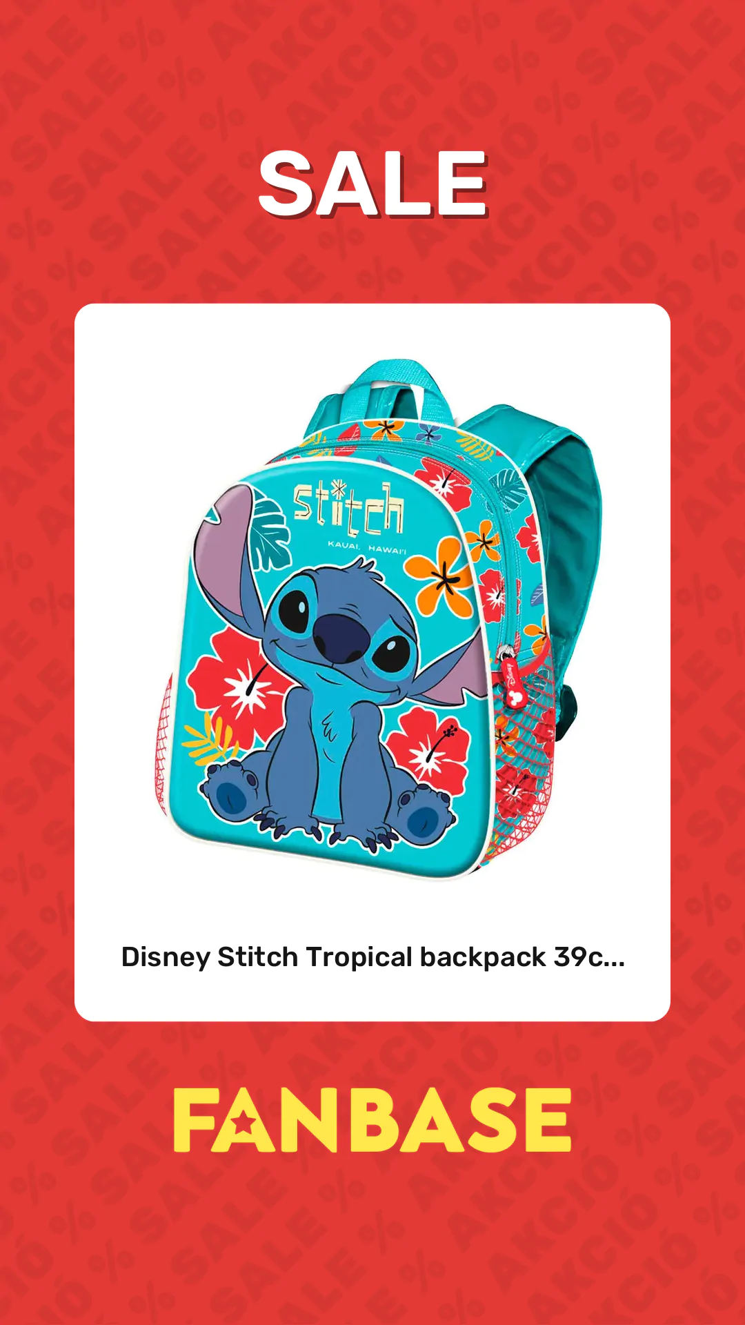Sale: Disney Stitch Tropical backpack 39c...