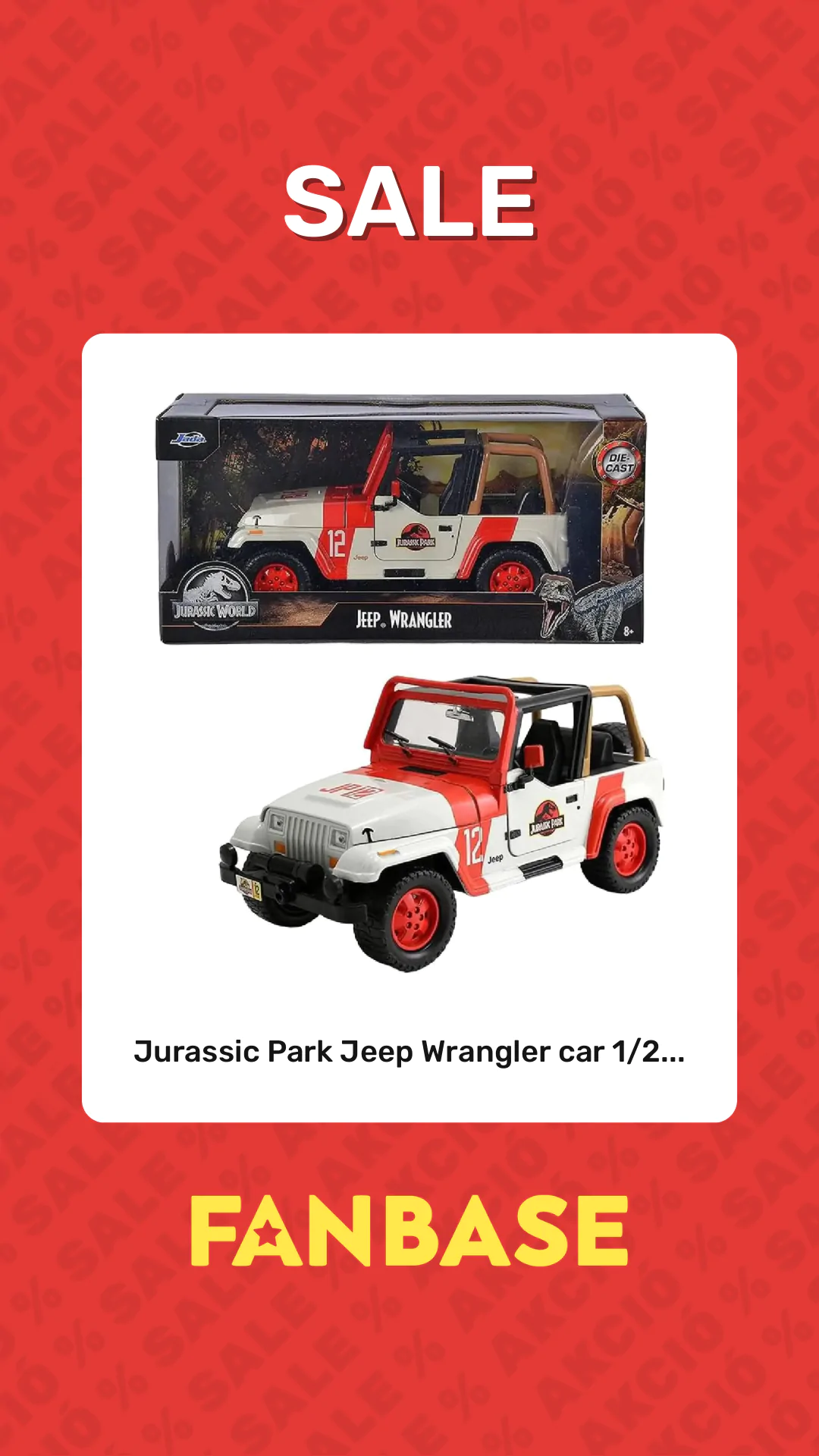 Sale: Jurassic Park Jeep Wrangler car 1/2...