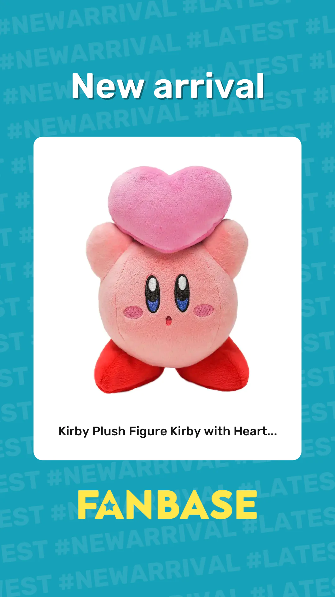 New arrival: Kirby Plush Figure Kirby with Heart...