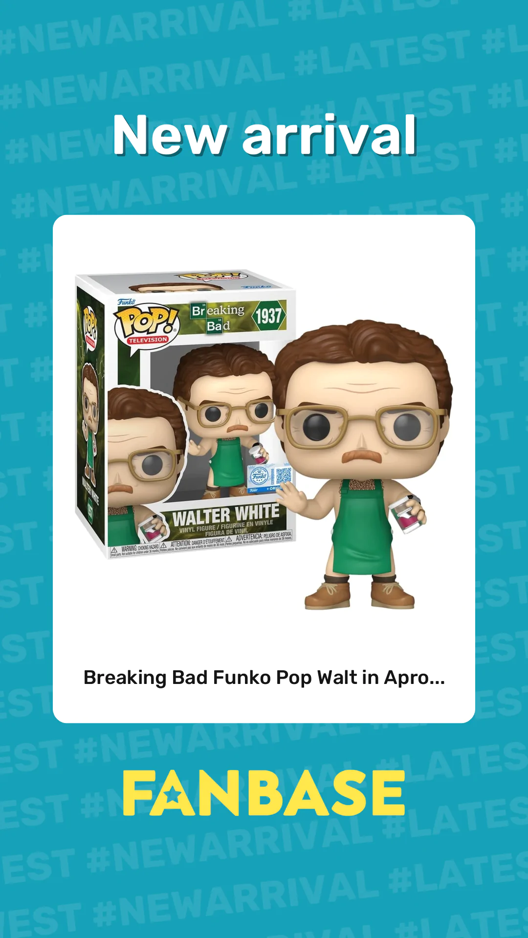 New arrival: Breaking Bad Funko Pop Walt in Apro...