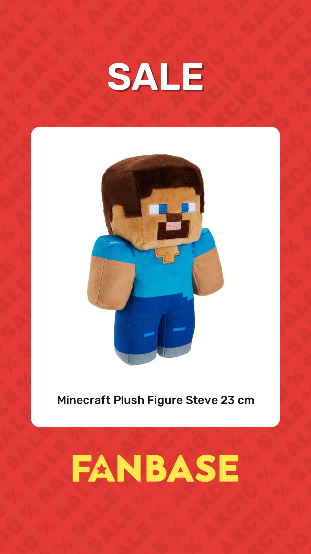 Sale: Minecraft Plush Figure Steve 23 cm