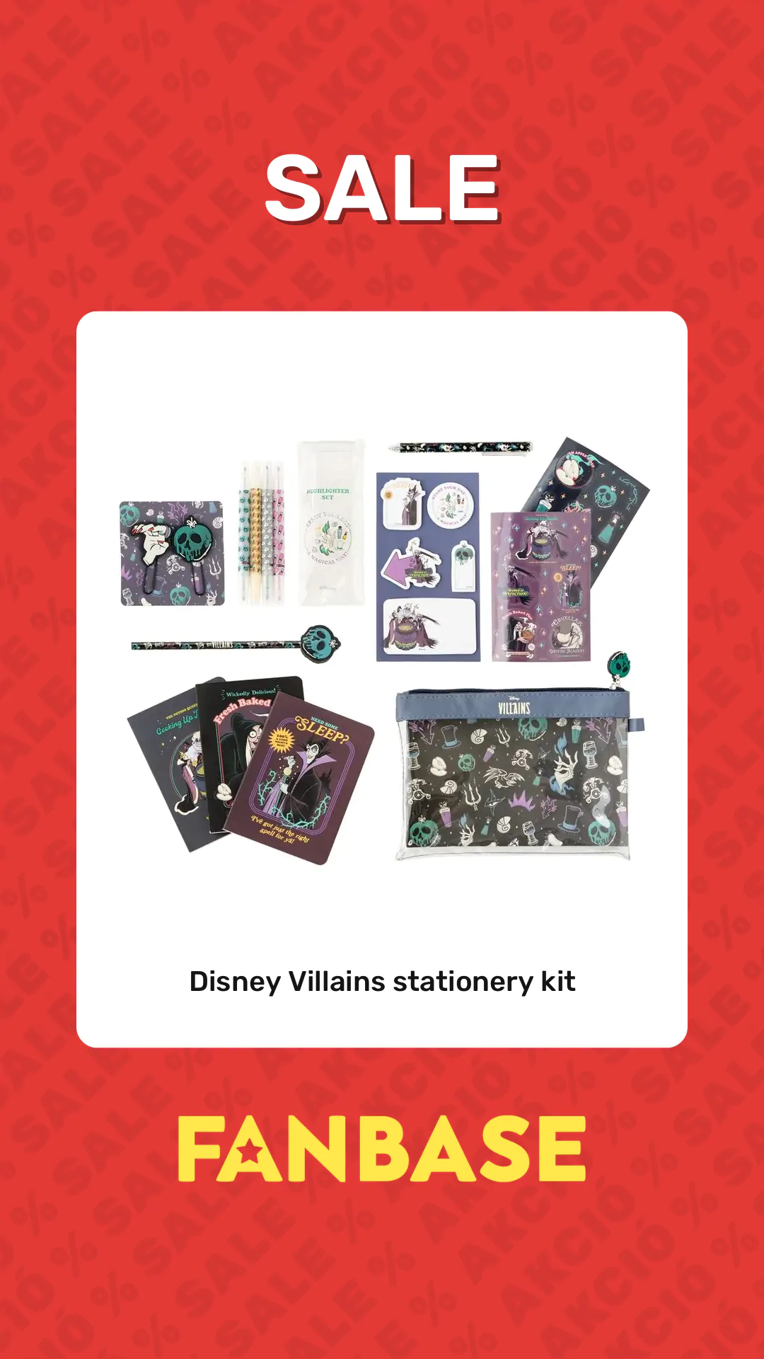Sale: Disney Villains stationery kit