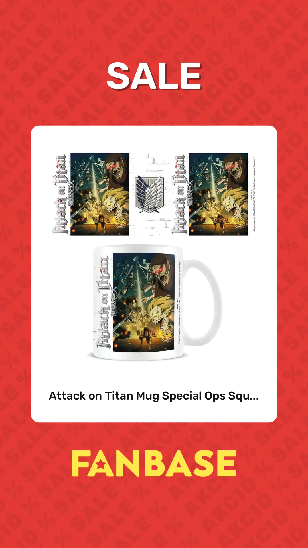 Sale: Attack on Titan Mug Special Ops Squ...