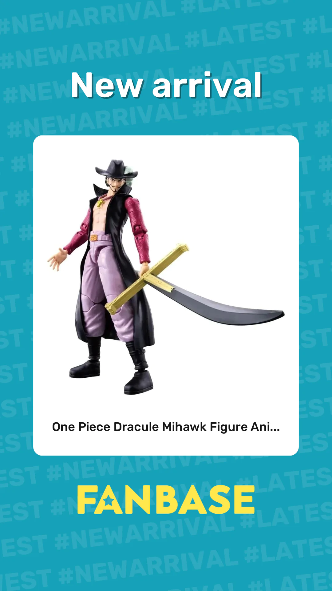 New arrival: One Piece Dracule Mihawk Figure Ani...