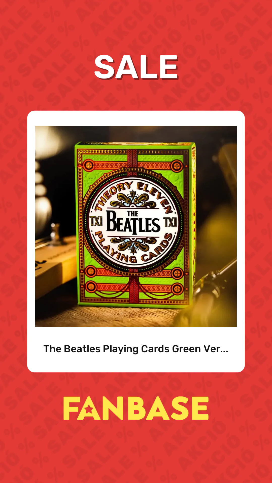 Sale: The Beatles Playing Cards Green Ver...