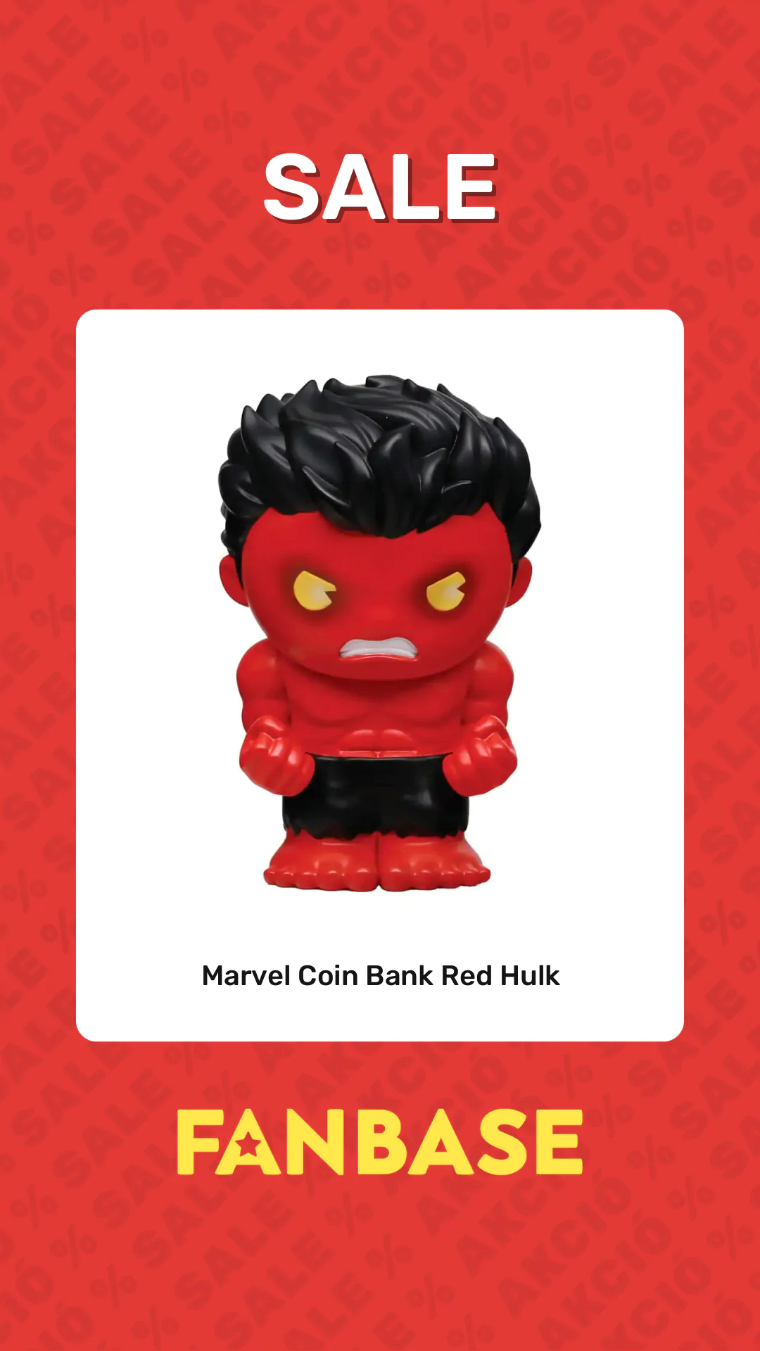 Sale: Marvel Coin Bank Red Hulk