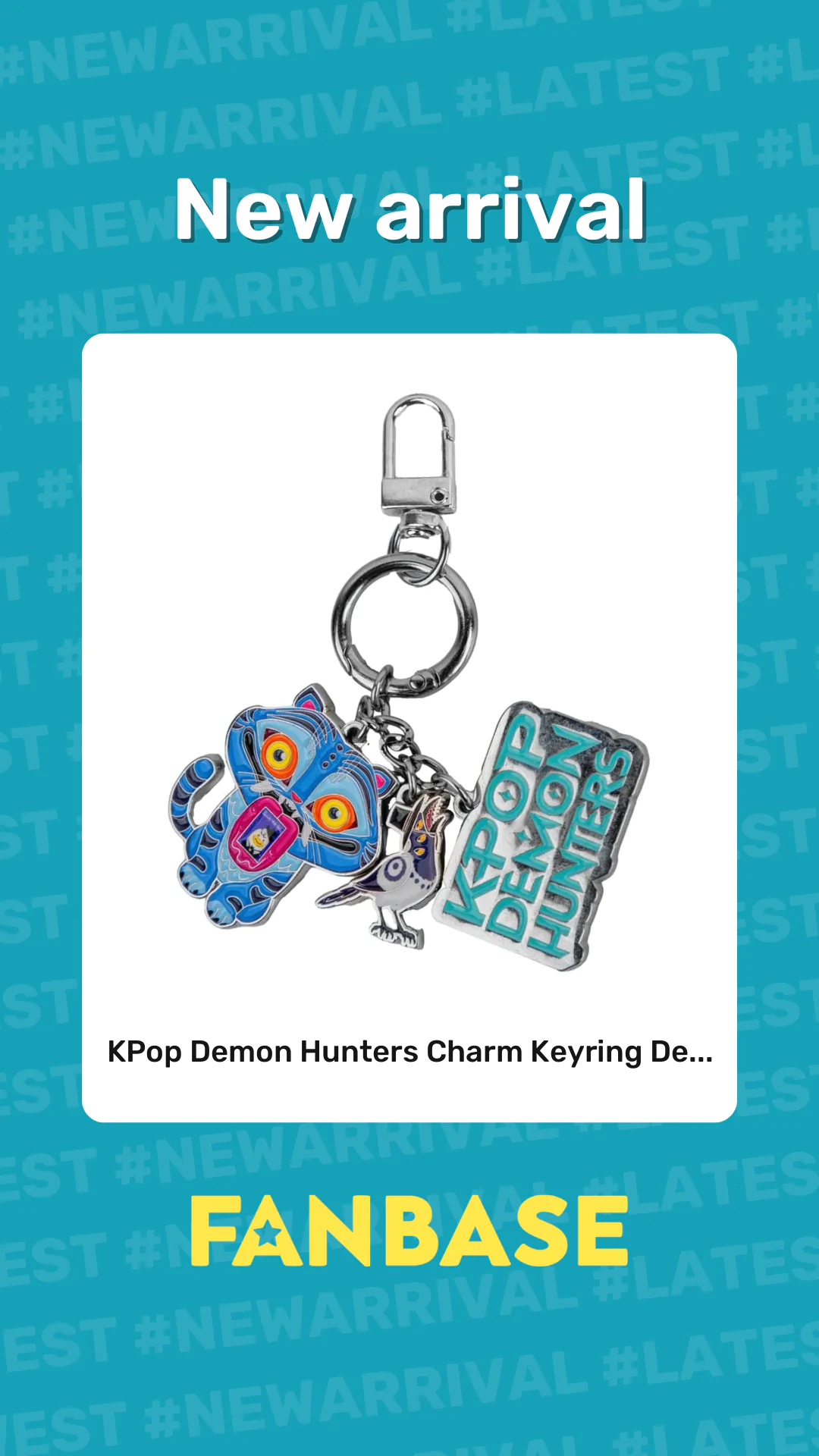 New arrival: KPop Demon Hunters Charm Keyring De...