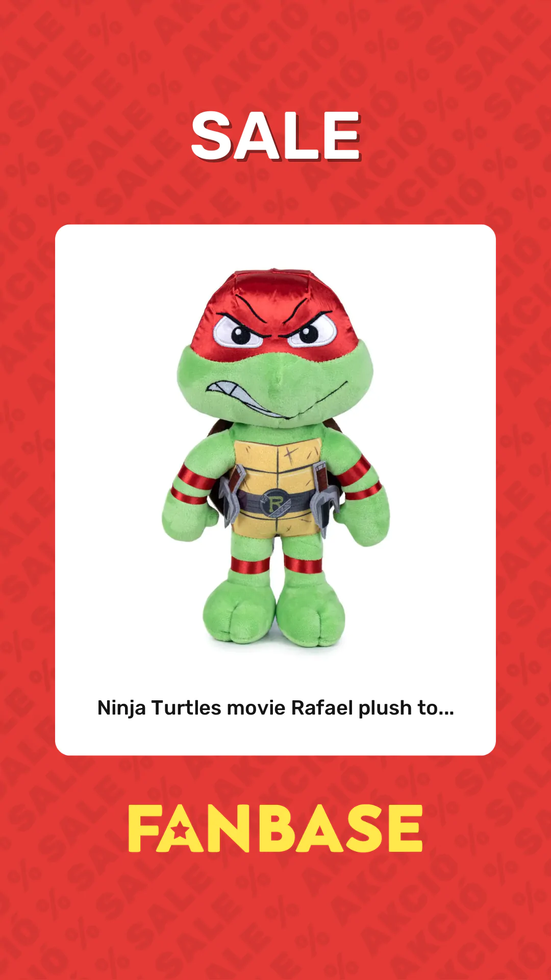Sale: Ninja Turtles movie Rafael plush to...