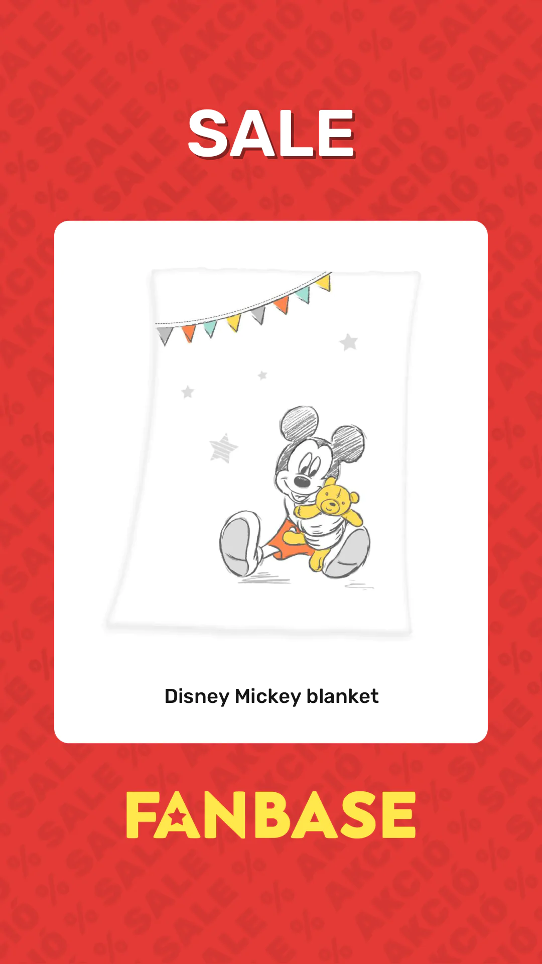 Sale: Disney Mickey blanket