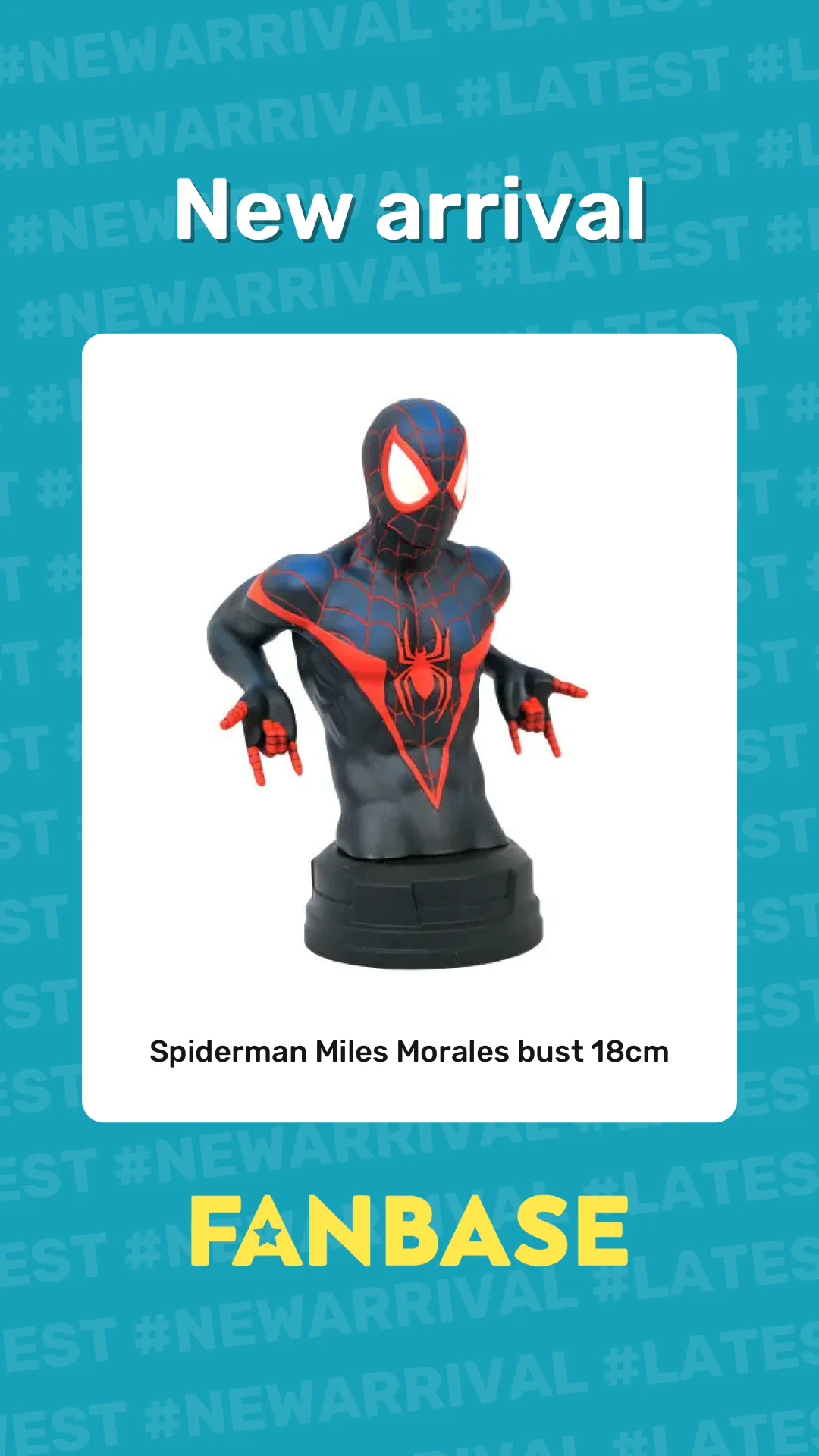New arrival: Spiderman Miles Morales bust 18cm