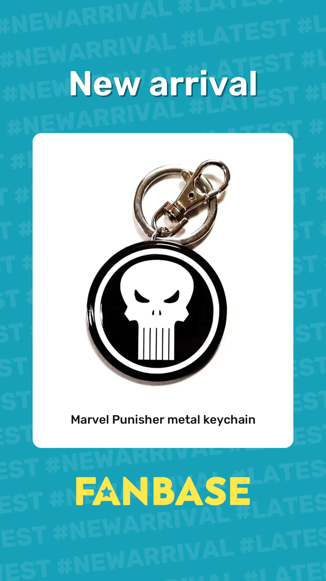 New arrival: Marvel Punisher metal keychain