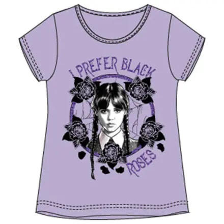 Wednesday Black Roses kids short-sleeve t-shirt, top  product photo