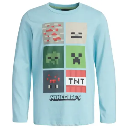 Minecraft Blockbuster Blue Kids Long Sleeve T-Shirt, Top  product photo