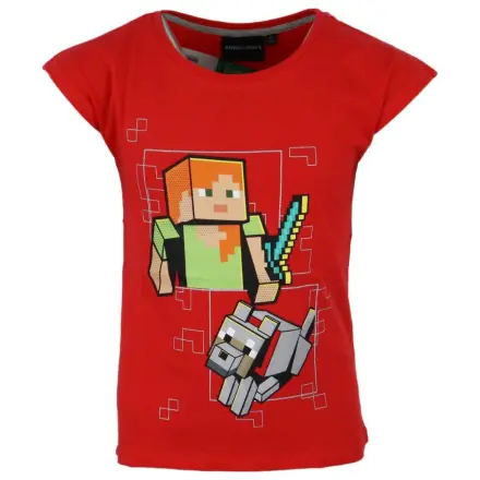 Minecraft Red Kids Short Sleeve T-Shirt Top  product photo