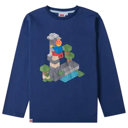 Lego Block Dark Blue long sleeve t-shirt, top for kids  product photo
