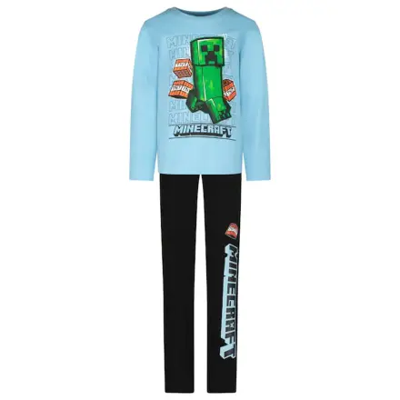 Minecraft TNT Light Blue Kids Long Pajamas product photo