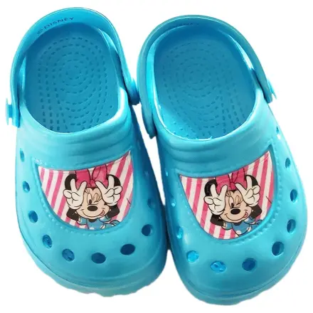 Disney Minnie Peek-a-Bow Blue kids' clog slippers product photo