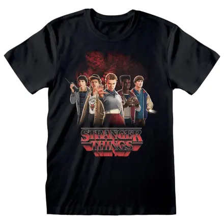 Stranger Things T-Shirt Group with Vecna behind  product photo